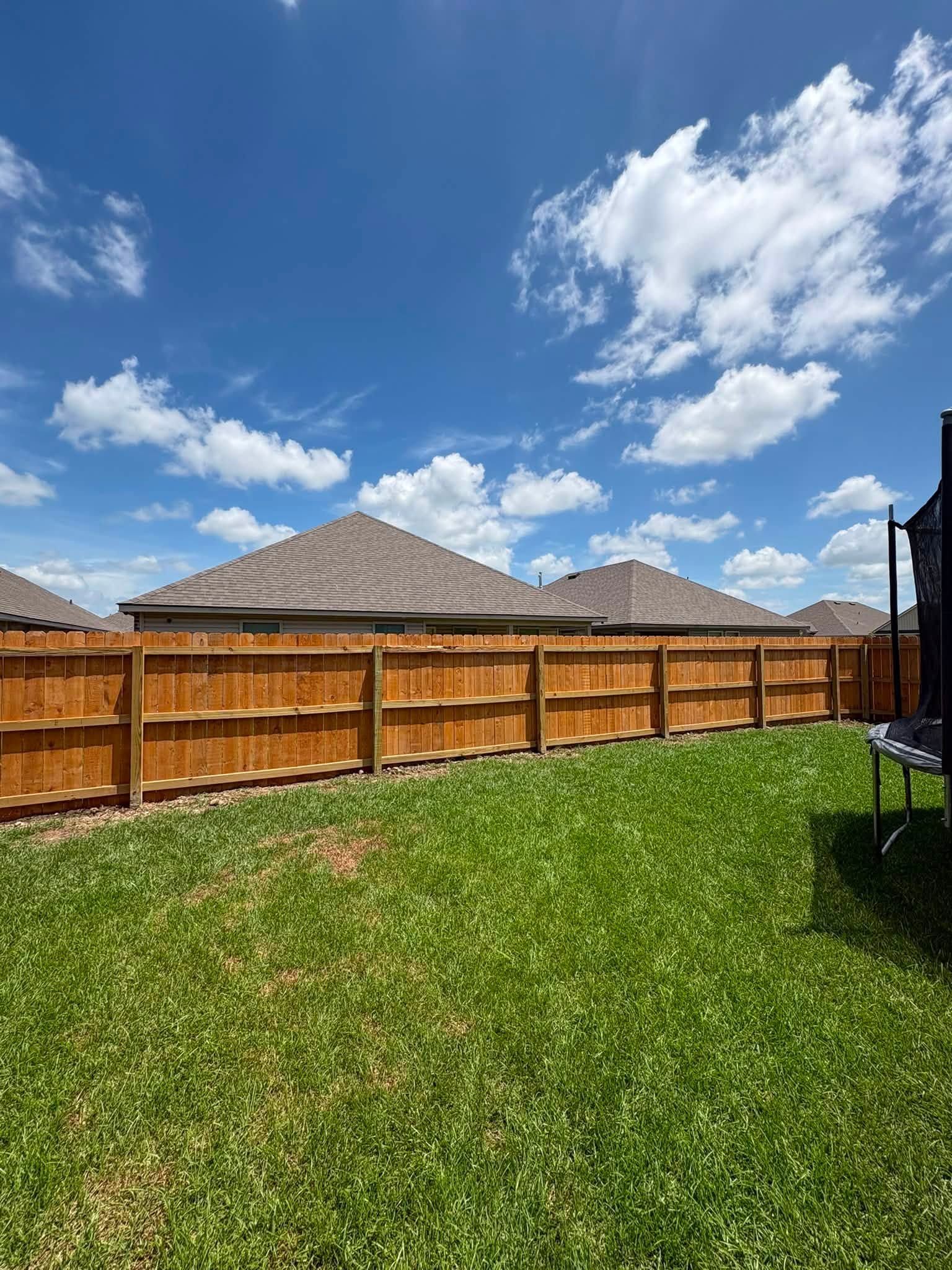 Empire Construction completed wood privacy fence